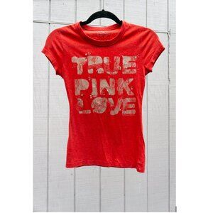 Victoria's Secret VS Rhinestone Vintage Graphic Tee Top XS Y2K